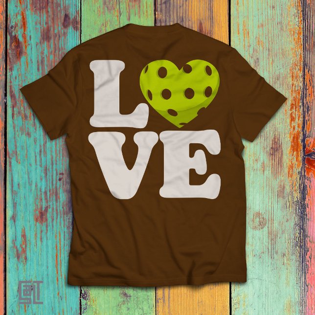 Camiseta Amor Pickleball Coração (Criador carregado)