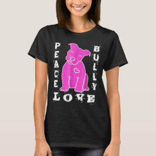 Camiseta Amor Pitbull - Amor pela Paz Torrente Rosa Quente