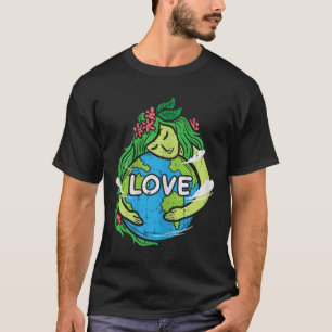 Camiseta Amor Planeta Terra-Mãe Hug Ambiente Natureza Ea