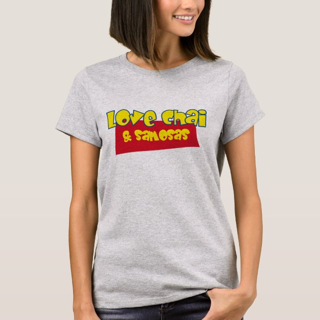 Camiseta Amor por Chai e Samosas - Desi indiano en (Frente)
