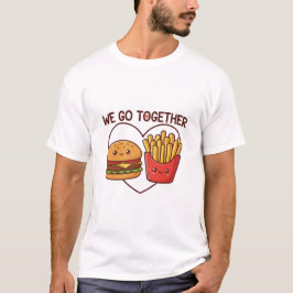 Camiseta Amor por Fast Food: "Nós Combinamos" Hambúrguer e 
