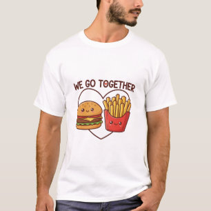 Camiseta Amor por Fast Food: "Nós Combinamos" Hambúrguer e