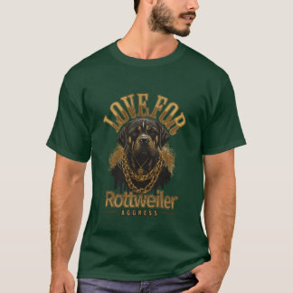 Camiseta Amor por garota Rottweiler