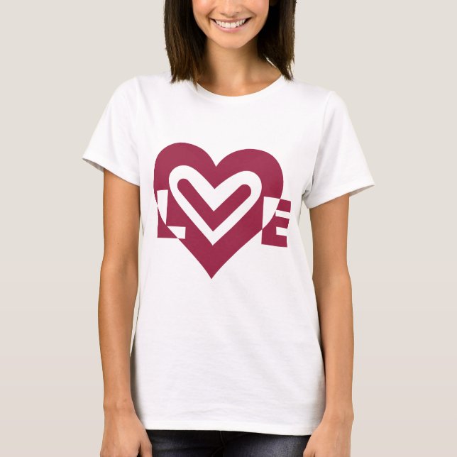 Camiseta Amor por Roxo de Vinho (Frente)