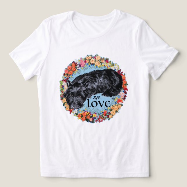 Camiseta Amor por Terrier Escocês (Design frontal)