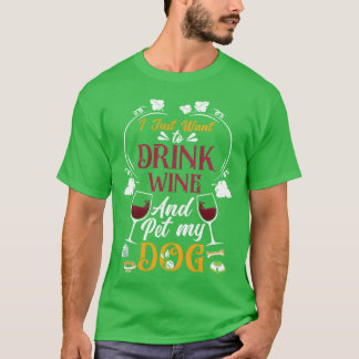 Camiseta Amor por Vinho para Animais engraçado