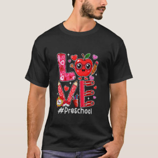 Camiseta Amor Pré-escola Corações Lindos Dia dos Namorados