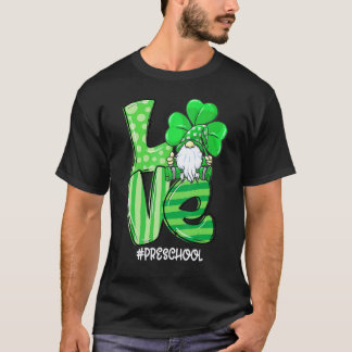 Camiseta Amor Pré-escola Gnome Feliz Dia dos Namorados Prof
