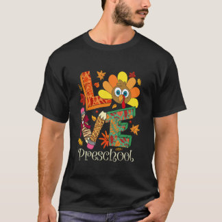 Camiseta Amor Pré-escola Peru Dia de Ação de Graças Outono 