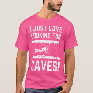 Camiseta Amor Procurando Cavernas Engraçadas Cavernas Mergu