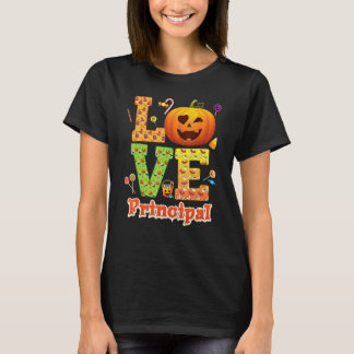 Camiseta Amor Professor Diretor Abóbora Halloween Doce Pode