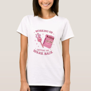 Camiseta Amor Próprio Faísca Rosa Caixa de Fósforos Empoder