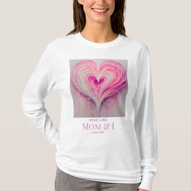 Camiseta "Amor Puro" Personalizado Mãe e Eu (Frente)