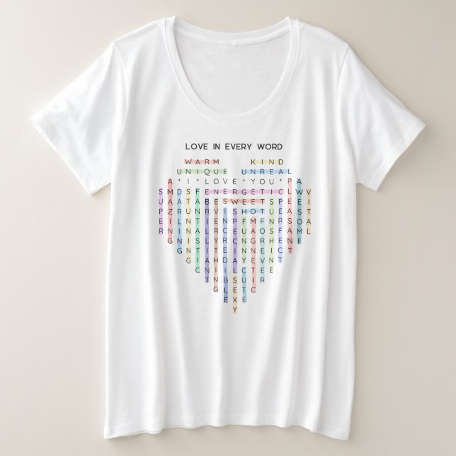 Camiseta Amor, Quebra-cabeça do Coração, Eu Te Amo (Frente do Design)