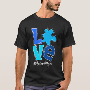 Camiseta Amor Quebra-cabeça Piece Autismo Mãe Dia de as mãe