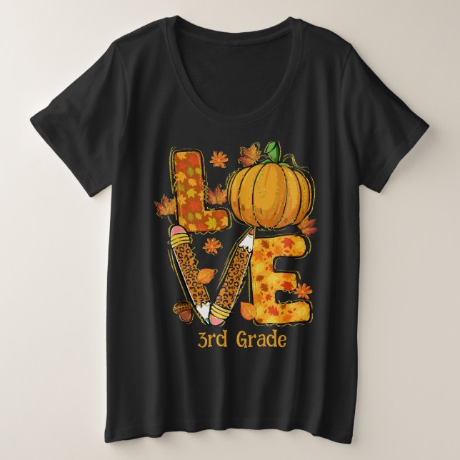 Camiseta AMOR Queda professor do 3º ano (Frente do Design)