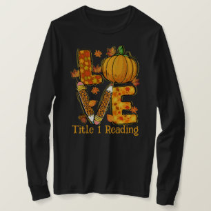 Camiseta AMOR Queda tema Título 1 professor de leitura