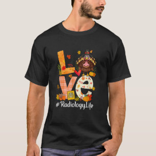Camiseta Amor Radiologia Engraçado Turquia Abóbora Obrigado