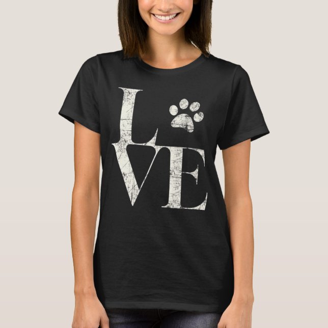 Camiseta Amor, Rato de Pata e Amigos de Cão (Frente)