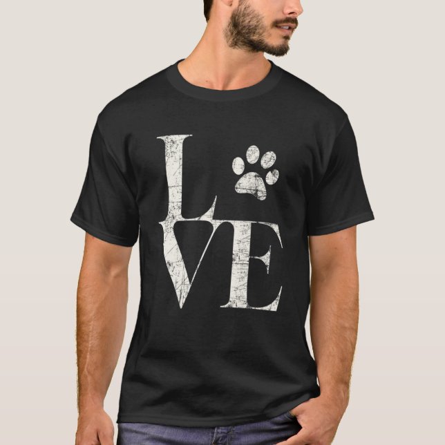 Camiseta Amor, Rato de Pata e Amigos de Cão (Frente)