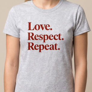 Camiseta Amor. Respeito. Repita. Casais