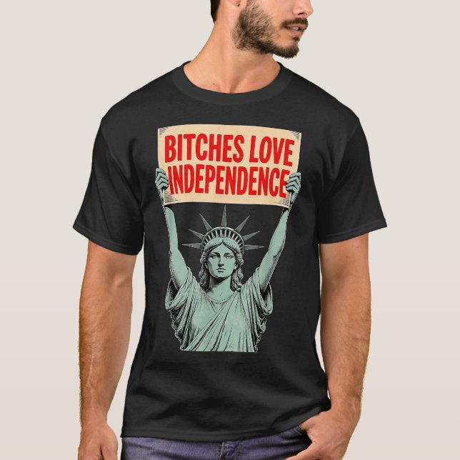 Camiseta Amor Retro Es Independência Engraçado 4 De Julho 1 (Frente)