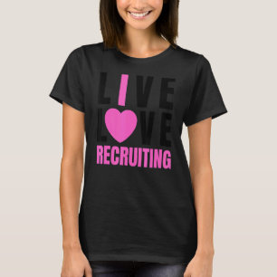 Camiseta Amor Rosa Bonito Ao Vivo Recrutando No Coração Rec