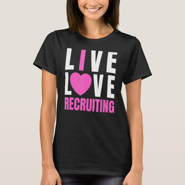 Camiseta Amor Rosa Bonito Ao Vivo Recrutando No Coração Rec (Frente)