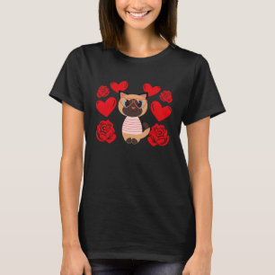 Camiseta Amor Rosas de Dia de os namorados Cardíaco Meninos
