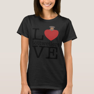 Camiseta Amor Rottweilers bonito