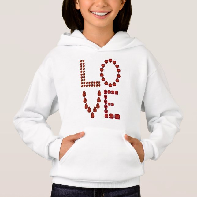 Camiseta Amor - Ruby Gemstone Lettering (Frente)