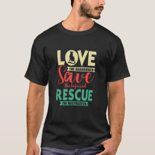 Camiseta Amor Salva Resgate Cachorro Gato Ideia Para Homens
