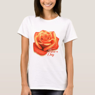 Camiseta "Amor Sangrento: Feliz Rosa Dia 2025! 🌹 ❤️"