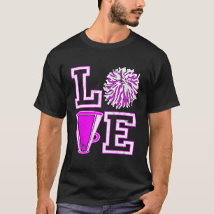 Camiseta Amor, Saúde Para Cheerleader De Meninas Adolescent