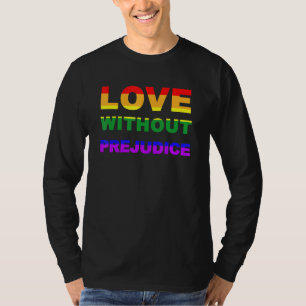 Camiseta Amor Sem Prejuízo Lgbt Sinalizador Orgulho gay Mês