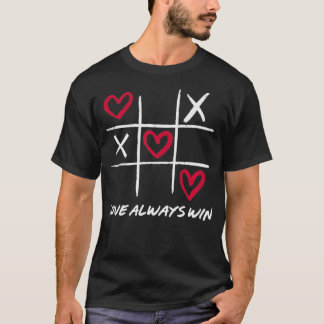 Camiseta Amor Sempre ganha Dias de os namorados cardíacos T