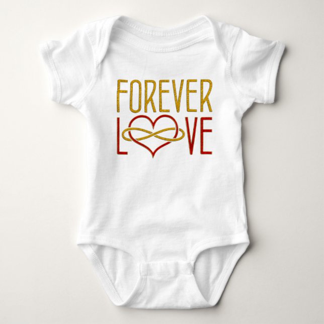 Camiseta AMOR SEMPRE - Ouro vermelho (Frente)