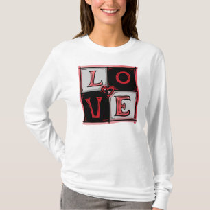 Camiseta Amor, senhoras, capuz