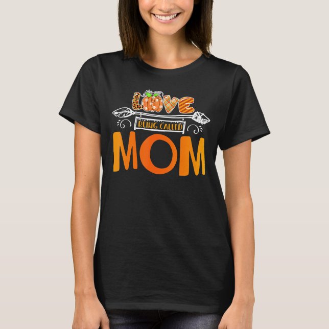 Camiseta Amor Ser Chamado Mãe Xadrez Leopard Obrigados de A (Frente)
