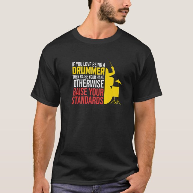 Camiseta Amor Ser Um Drummer Drummer Jogador Drumming Graph (Frente)