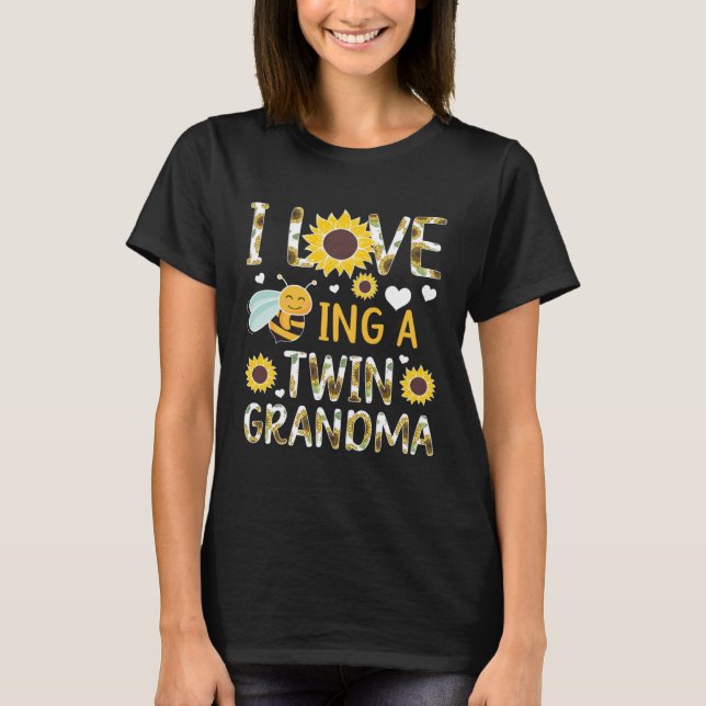 Camiseta Amor Ser Uma Vovó Gêmea Da Avó Gêmea (Frente)