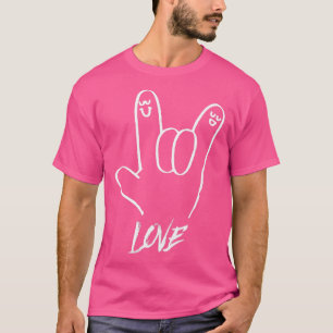 Camiseta Amor Sinais de Amor e Linguagem de Sinais