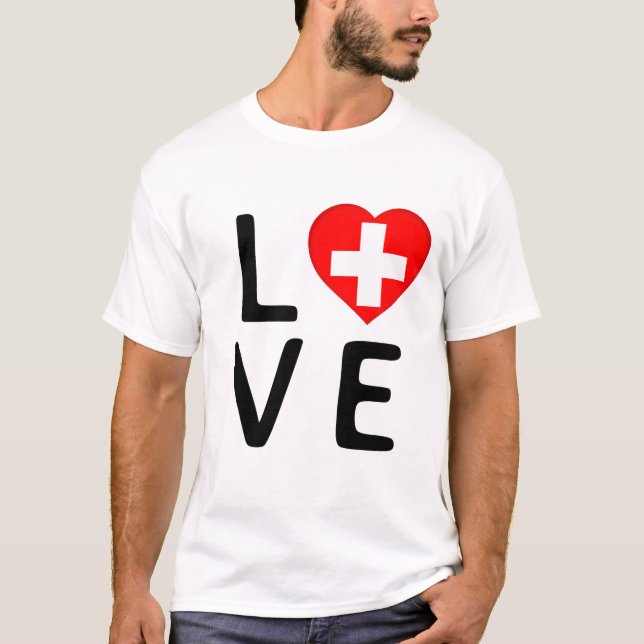 Camiseta Amor - Sinalizador de Suiça (Frente)