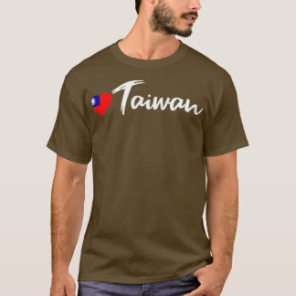 Camiseta Amor Sinalizador de Taiwan Patriot Gift Black