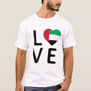 Camiseta Amor - Sinalizador dos Emirados Árabes Unidos