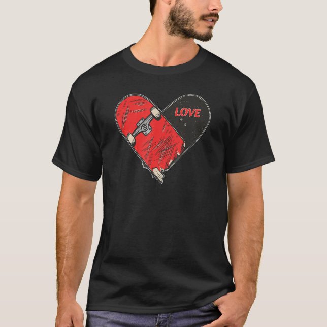 Camiseta Amor Skateboard Vert Street Skating Prid Não É Um (Frente)