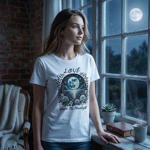 Camiseta Amor sob o luar, Design romântico