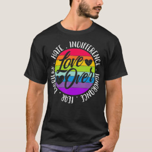 Camiseta Amor Sobre Ódio Indiferença Ignorar Barreira