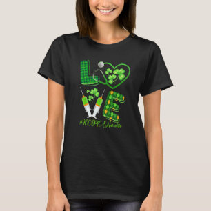 Camiseta Amor St Patrick S Enfermagem Hospice Vida Trevo Ir