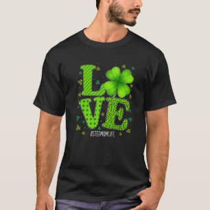 Camiseta Amor Stepman Xadrez Verde Dia de São Patrício Leop